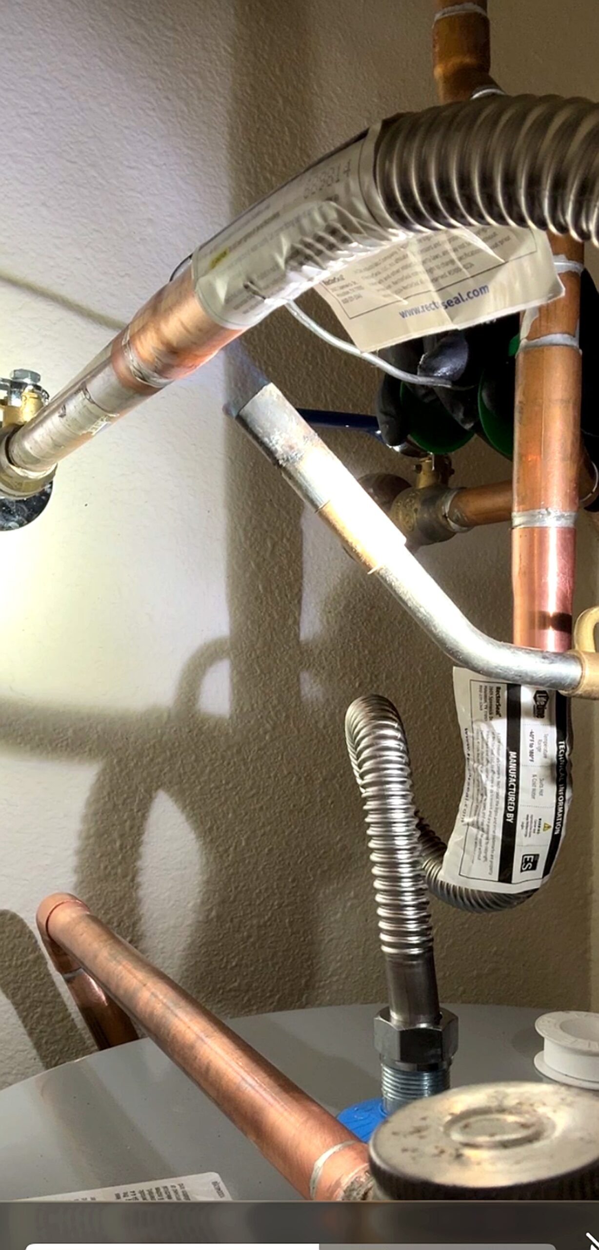 Water heater piping service and copper plumbing repair in Flagstaff Arizona