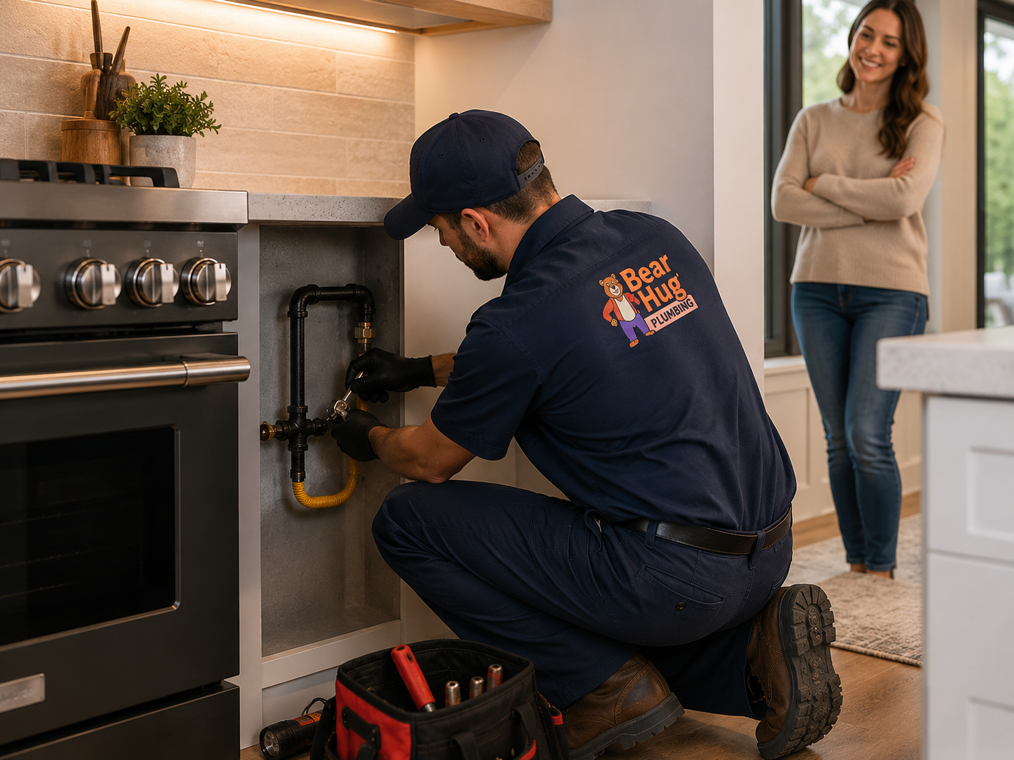 Technician Install Gas PIping