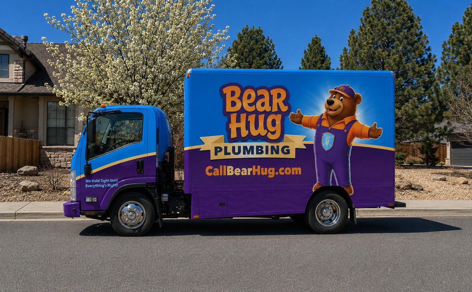 Bear Hug Plumbing service vehicle in Flagstaff Arizona