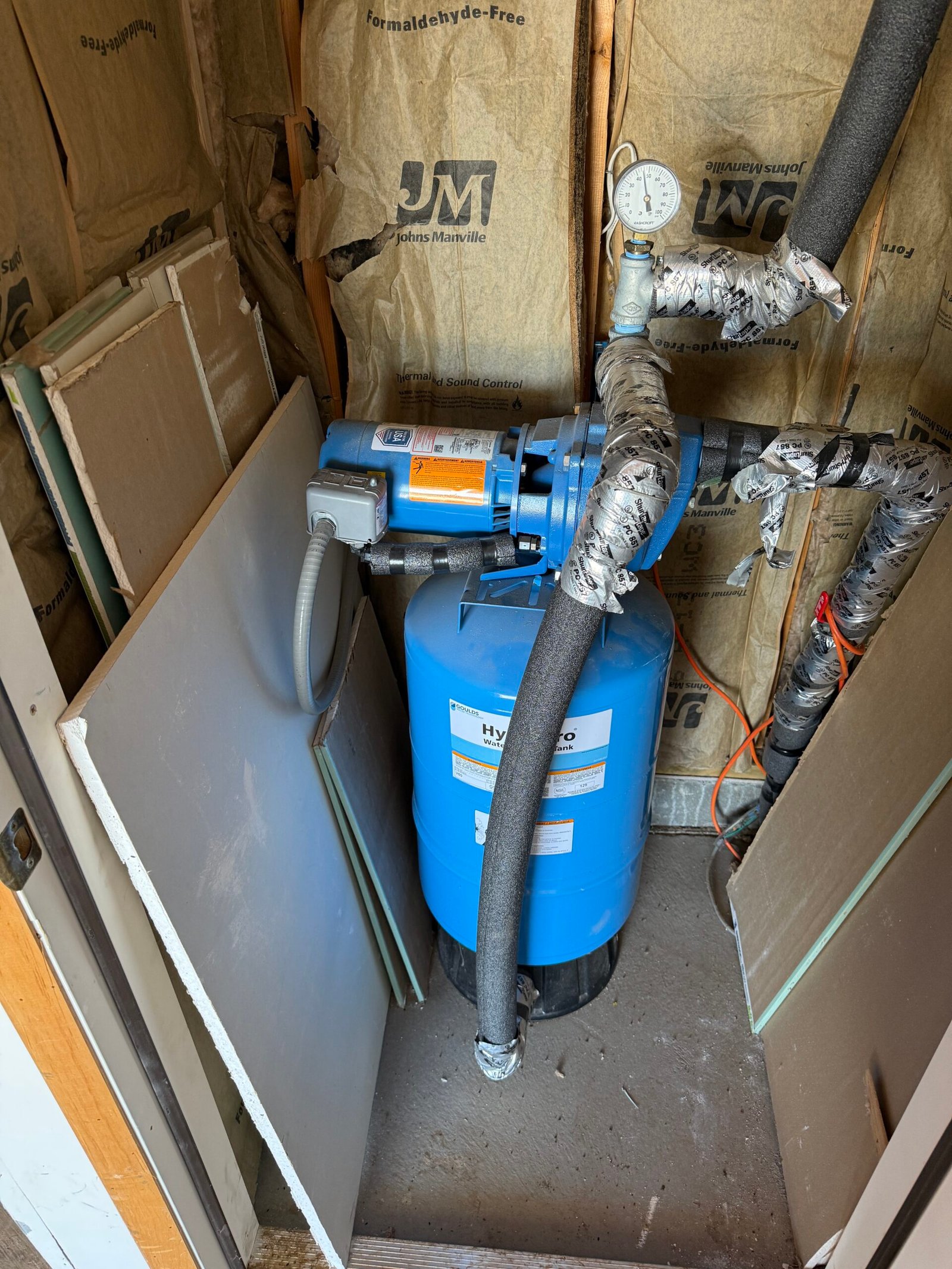 Before photo of failed well pump system with no water at home in Flagstaff Arizona”