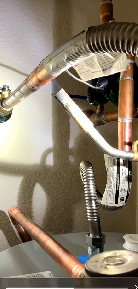 Water heater piping service and copper plumbing repair in Flagstaff Arizona